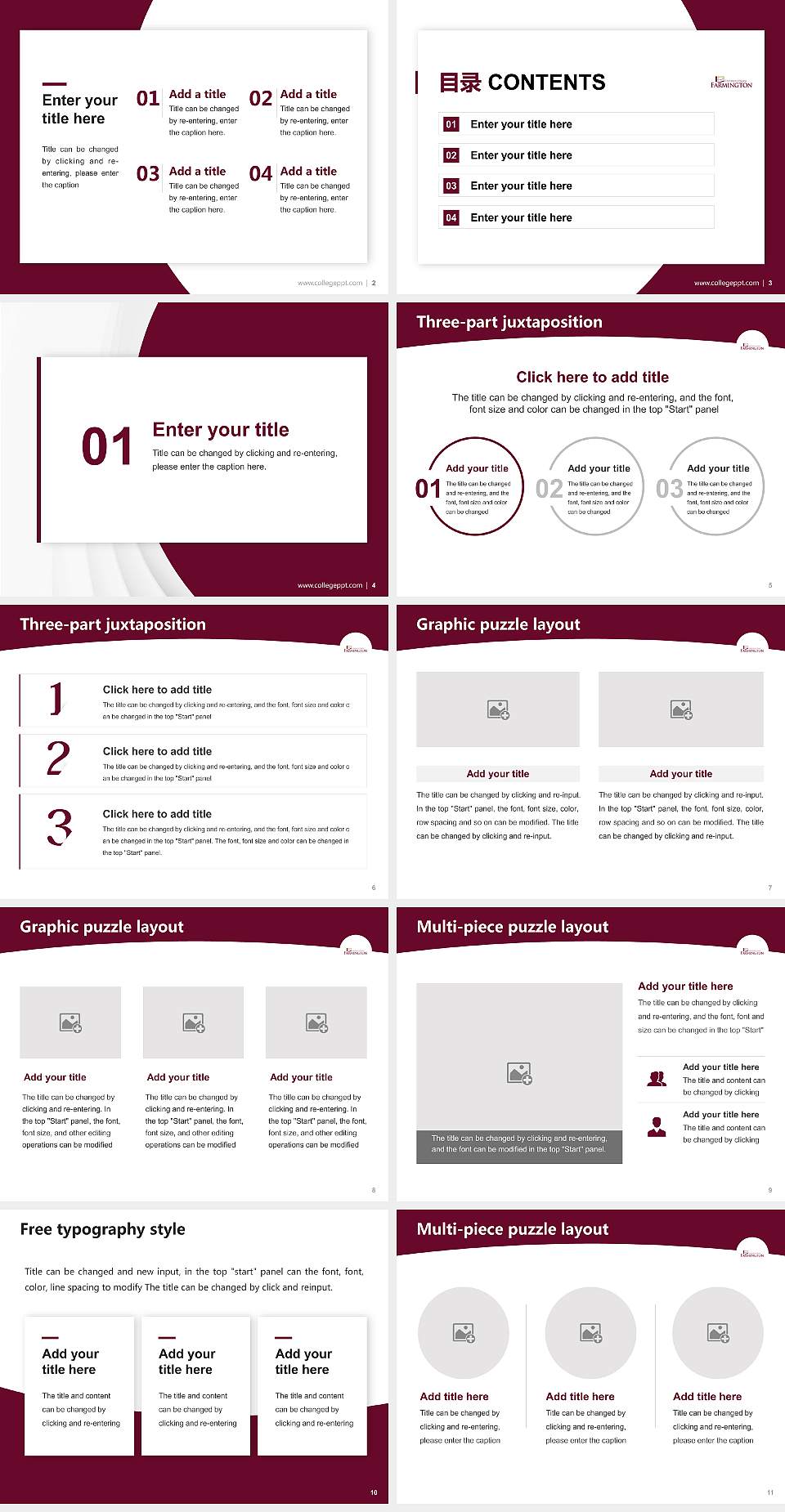 University of Maine at Farmington Academic Presentation/Research Findings Report PPT Template4:3 ratio PPT effect preview image2