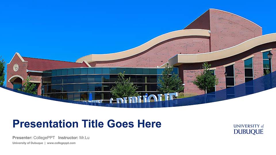 University of Dubuque Course/Courseware Creation PPT Template16:9 ratio PPT effect preview image