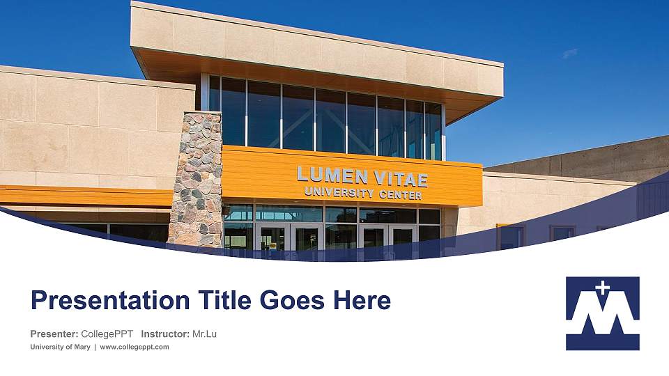 University of Mary Course/Courseware Creation PPT Template16:9 ratio PPT effect preview image