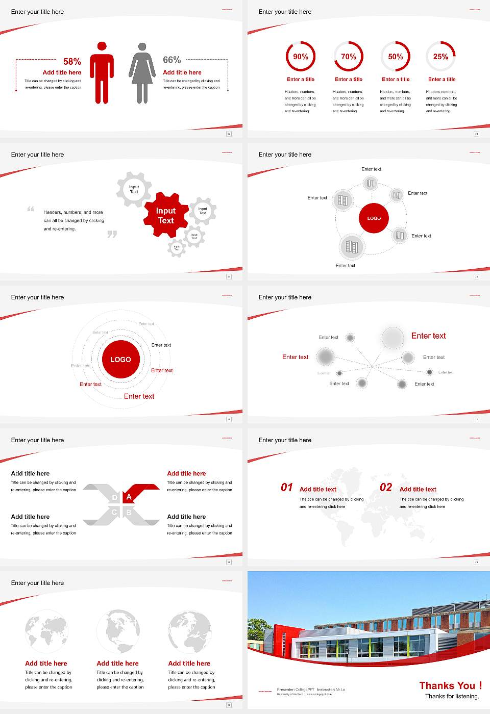 University of Hartford Course/Courseware Creation PPT Template16:9 ratio PPT effect preview image4