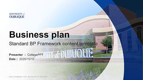 University of Dubuque Competition/Entrepreneurship Contest PPT Template