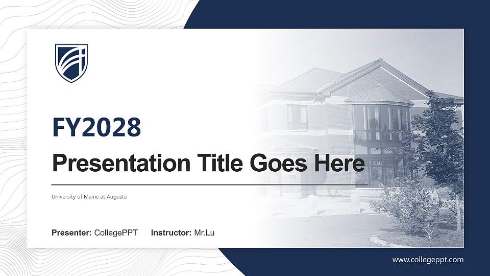 University of Maine at Augusta Academic Presentation/Research Findings Report PPT Template16:9 ratio PPT effect preview image