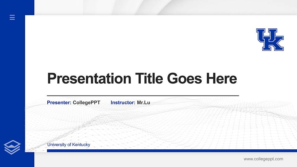 University of Kentucky Thesis Proposal/Graduation Defense PPT Template16:9 ratio PPT effect preview image