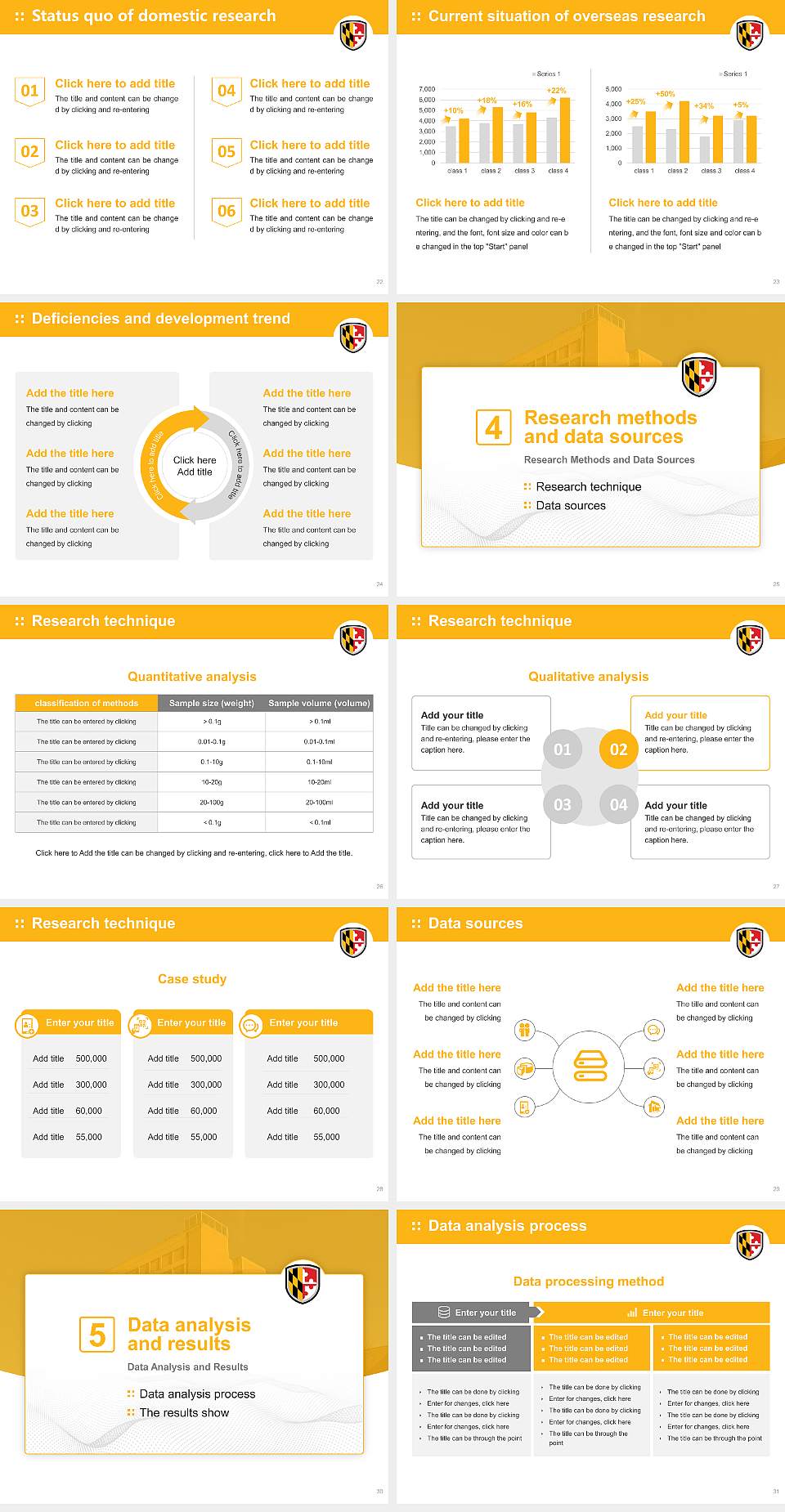 University of Maryland-Baltimore County Graduation Thesis Defense PPT Template4:3 ratio PPT effect preview image4