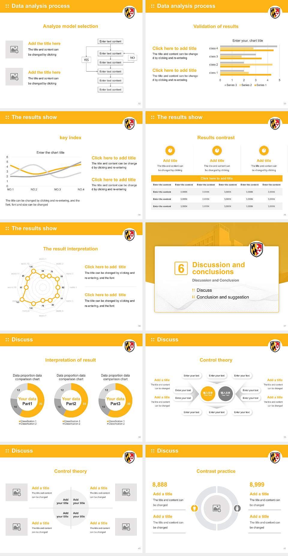 University of Maryland-Baltimore County Graduation Thesis Defense PPT Template4:3 ratio PPT effect preview image5
