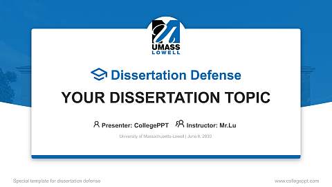 University of Massachusetts-Lowell Graduation Thesis Defense PPT Template