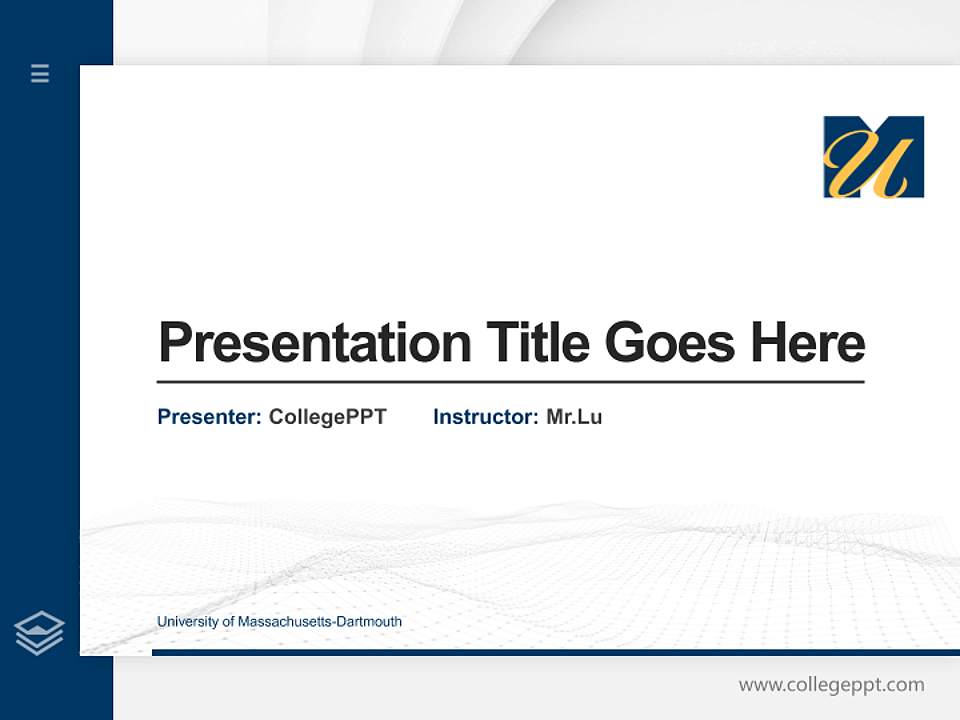 University of Massachusetts-Dartmouth Thesis Proposal/Graduation Defense PPT Template4:3 ratio PPT effect preview image5