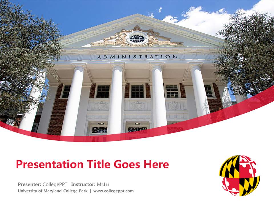University of Maryland-College Park Course/Courseware Creation PPT Template4:3 ratio PPT effect preview image5