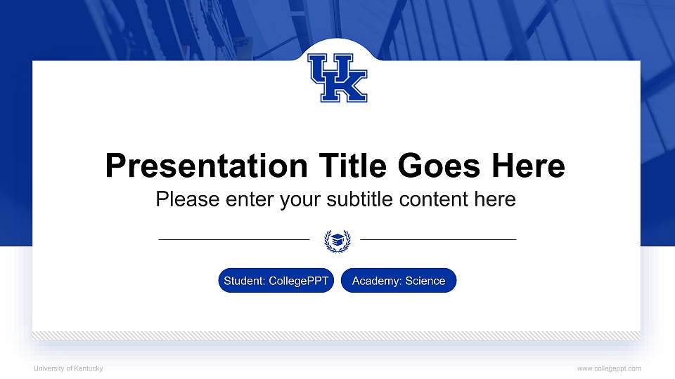 University of Kentucky National Scholarship Defense PPT Template16:9 ratio PPT effect preview image