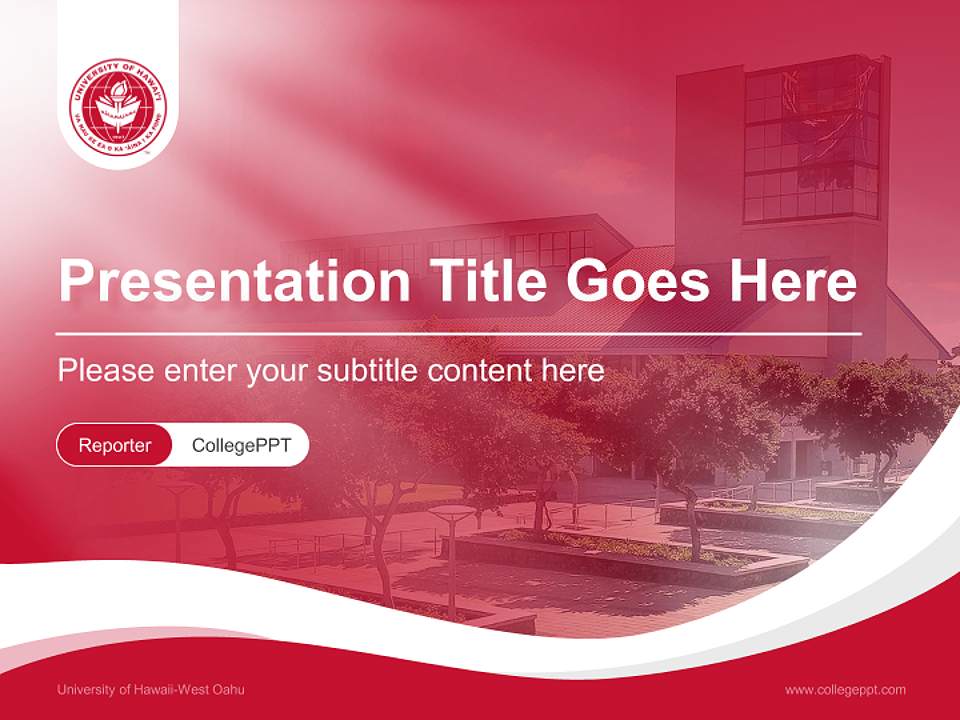 University of Hawaii-West Oahu Lecture Sharing and Networking Event PPT Template4:3 ratio PPT effect preview image4