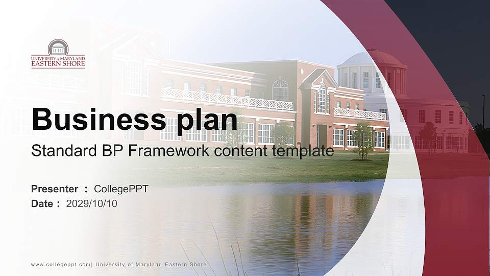 University of Maryland Eastern Shore Competition/Entrepreneurship Contest PPT Template16:9 ratio PPT effect preview image