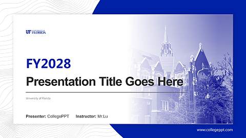 University of Florida Academic Presentation/Research Findings Report PPT Template