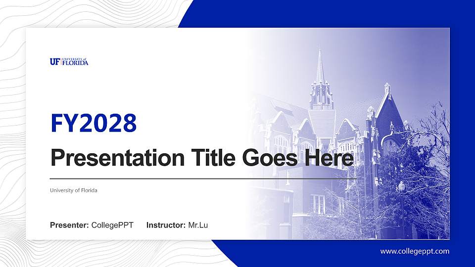 University of Florida Academic Presentation/Research Findings Report PPT Template16:9 ratio PPT effect preview image