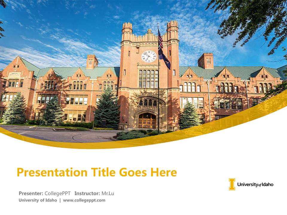 University of Idaho Course/Courseware Creation PPT Template4:3 ratio PPT effect preview image5