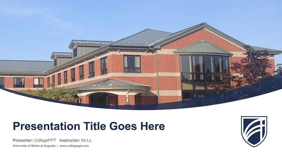 University of Maine at Augusta Course/Courseware Creation PPT Template16:9 ratio PPT effect preview image