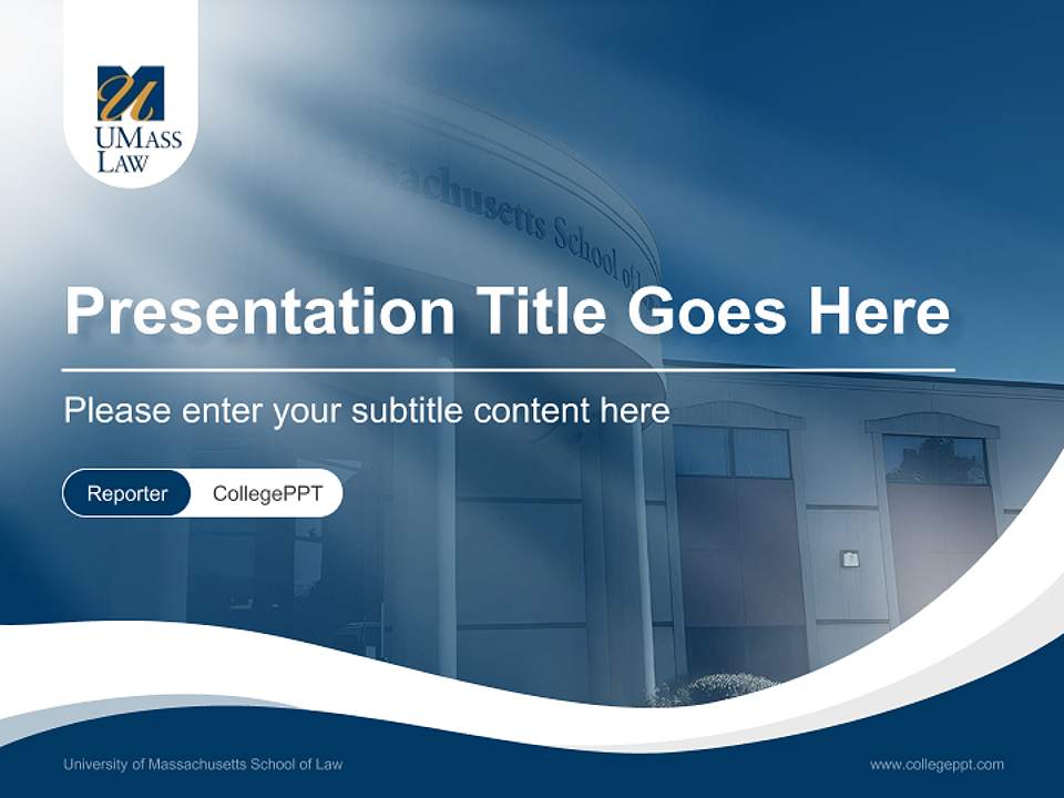 University of Massachusetts School of Law Lecture Sharing and Networking Event PPT Template4:3 ratio PPT effect preview image4