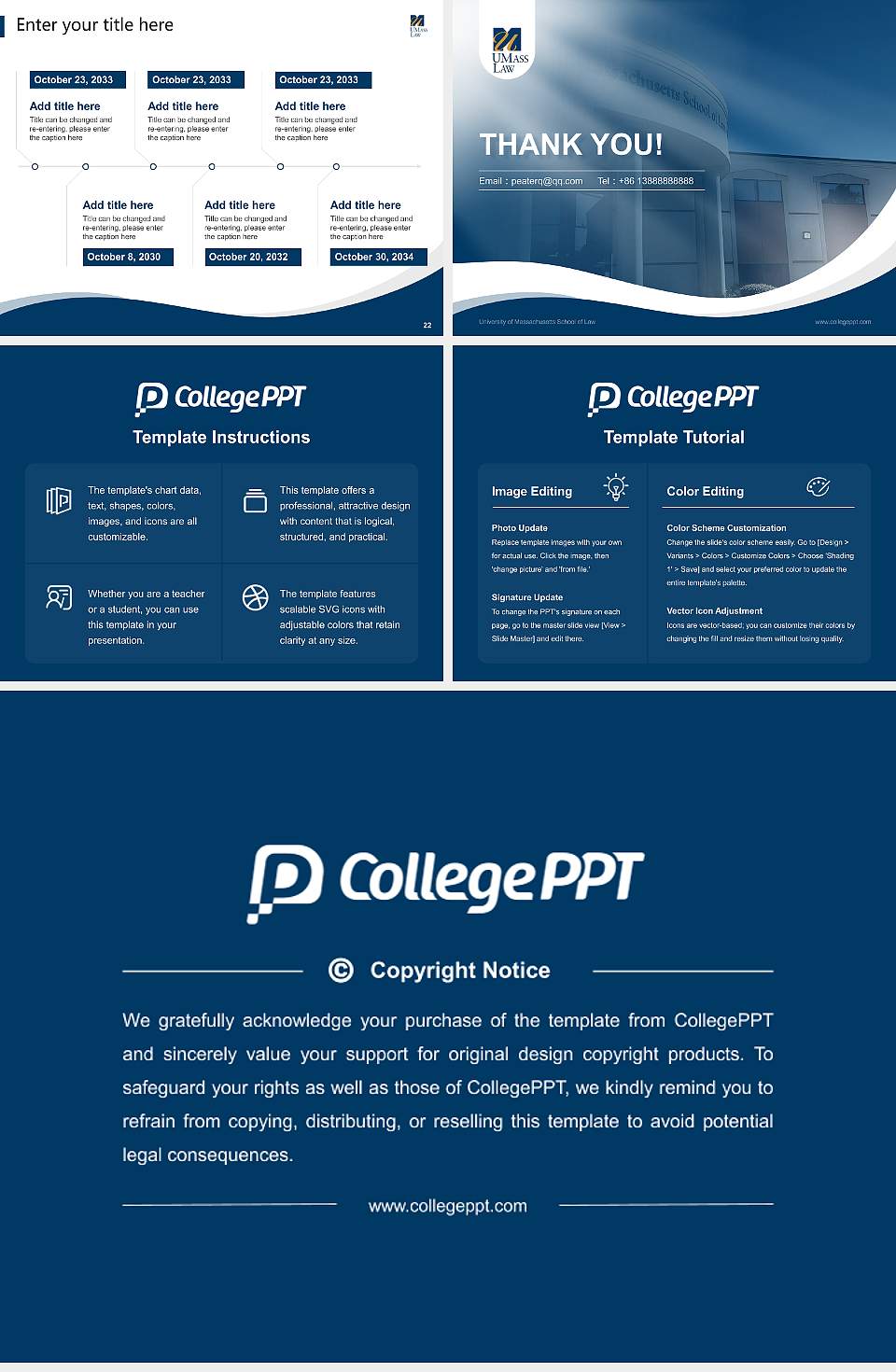 University of Massachusetts School of Law Lecture Sharing and Networking Event PPT Template4:3 ratio PPT effect preview image4