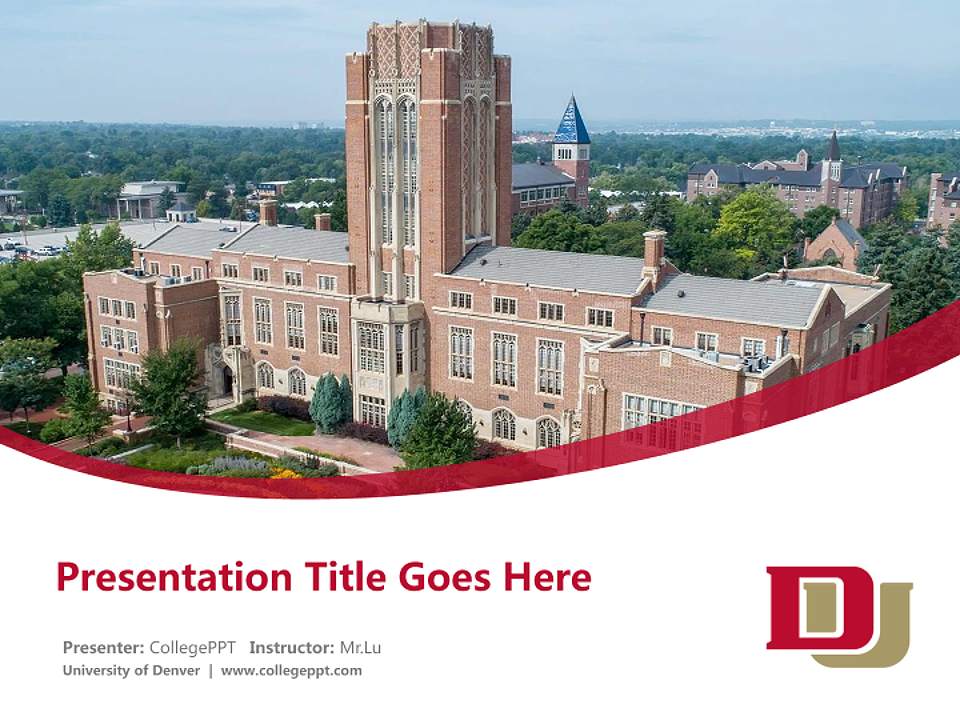 University of Denver Course/Courseware Creation PPT Template4:3 ratio PPT effect preview image5