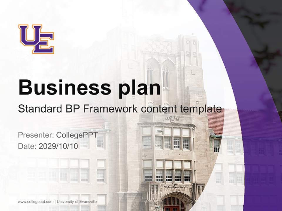 University of Evansville Competition/Entrepreneurship Contest PPT Template4:3 ratio PPT effect preview image9