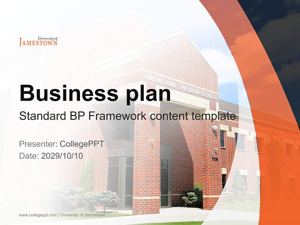 University of Jamestown Competition/Entrepreneurship Contest PPT Template4:3 ratio PPT effect preview image9
