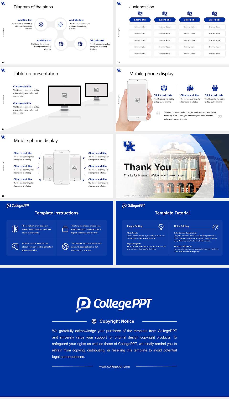 University of Kentucky Competition/Entrepreneurship Contest PPT Template16:9 ratio PPT effect preview image9