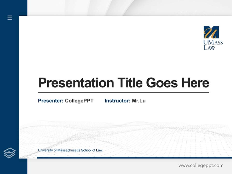 University of Massachusetts School of Law Thesis Proposal/Graduation Defense PPT Template4:3 ratio PPT effect preview image5