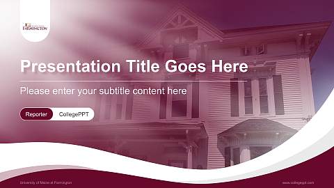 University of Maine at Farmington Lecture Sharing and Networking Event PPT Template