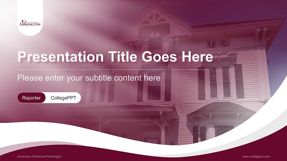 University of Maine at Farmington Lecture Sharing and Networking Event PPT Template16:9 ratio PPT effect preview image