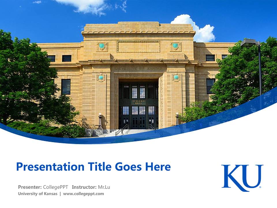University of Kansas Course/Courseware Creation PPT Template4:3 ratio PPT effect preview image5
