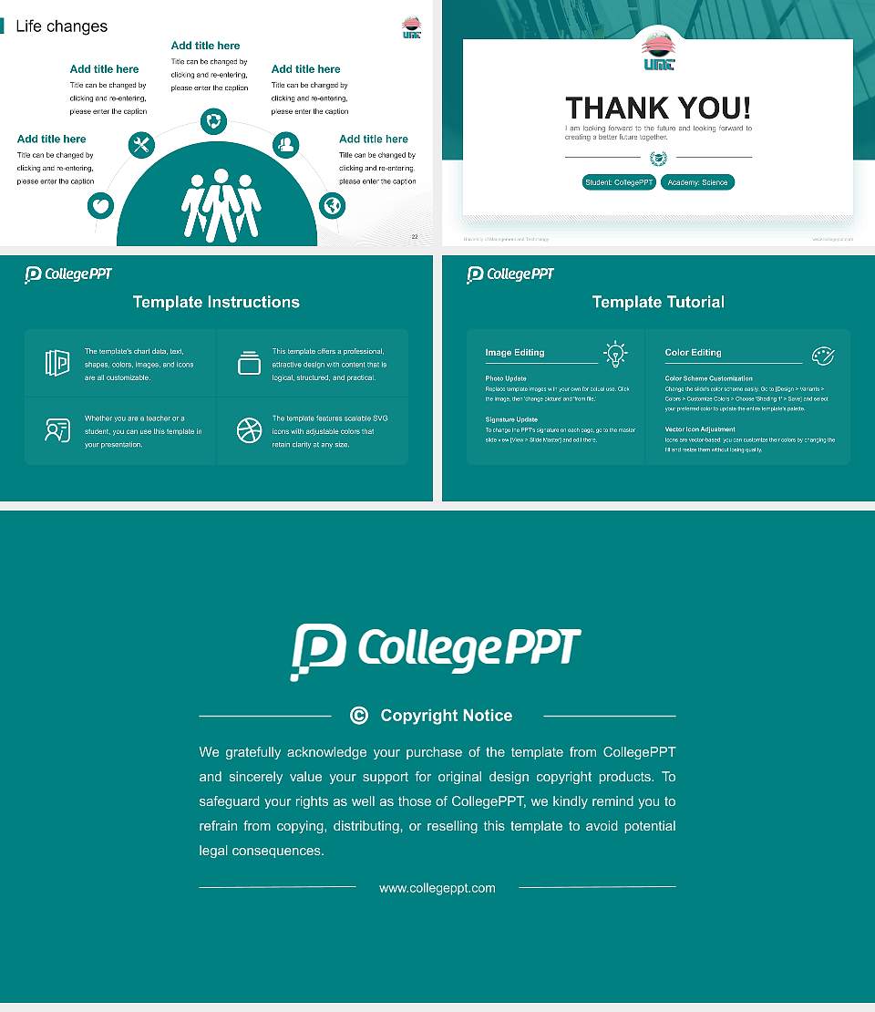 University of Management and Technology National Scholarship Defense PPT Template16:9 ratio PPT effect preview image4