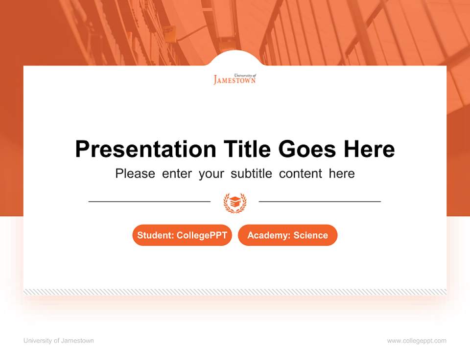University of Jamestown National Scholarship Defense PPT Template4:3 ratio PPT effect preview image4