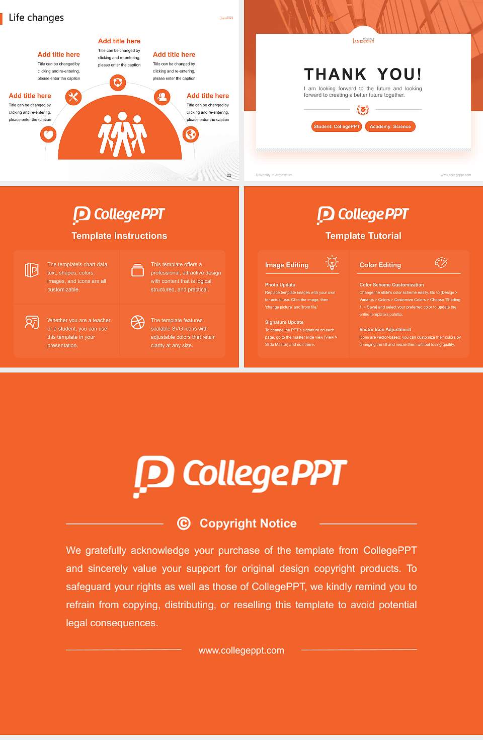 University of Jamestown National Scholarship Defense PPT Template4:3 ratio PPT effect preview image4