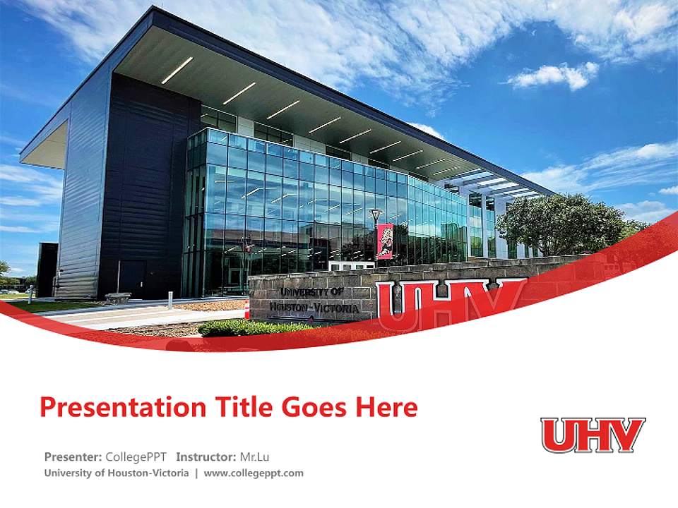University of Houston-Victoria Course/Courseware Creation PPT Template4:3 ratio PPT effect preview image5