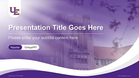 University of Evansville Lecture Sharing and Networking Event PPT Template