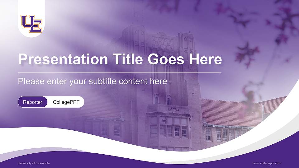 University of Evansville Lecture Sharing and Networking Event PPT Template16:9 ratio PPT effect preview image