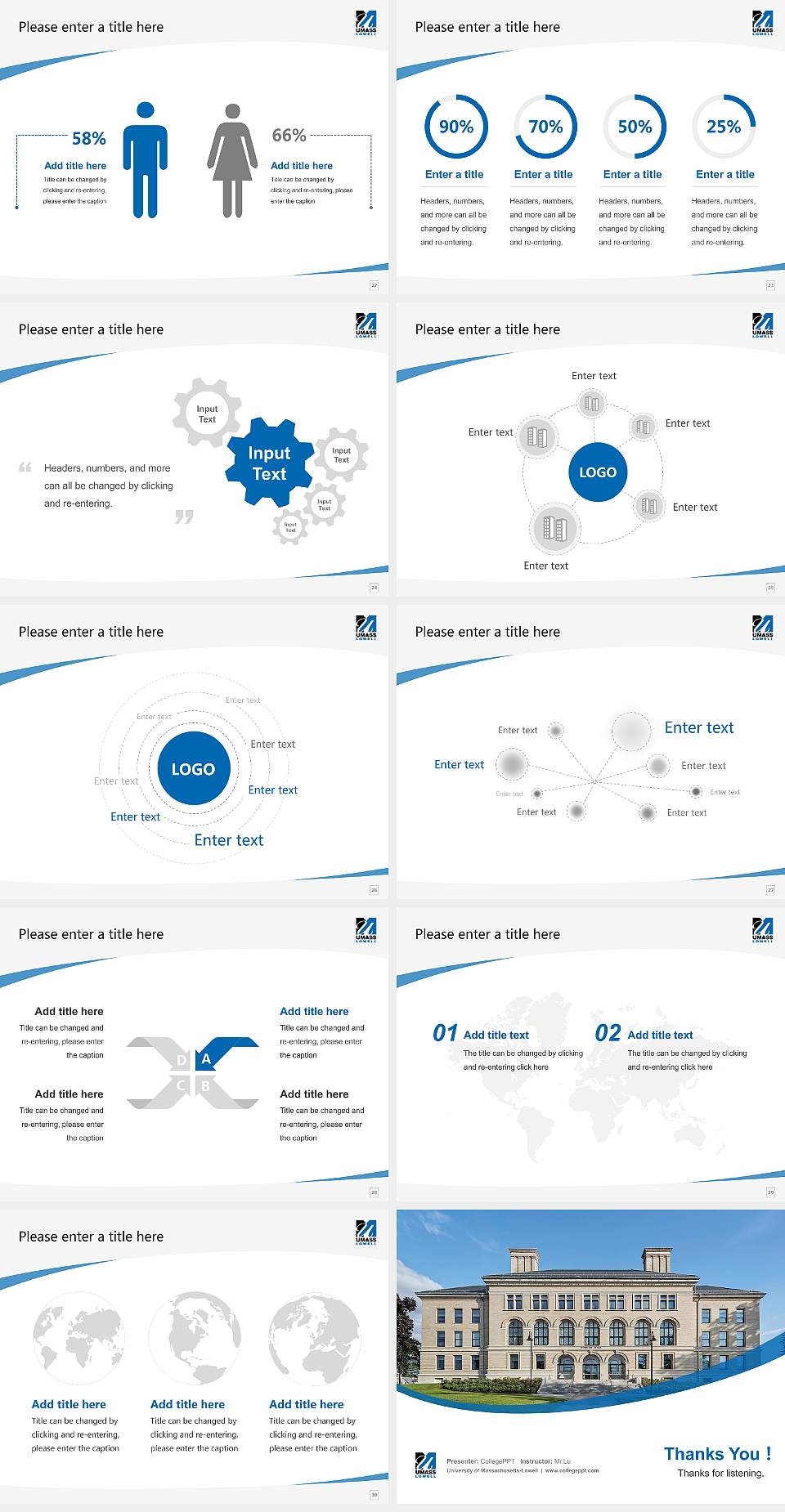 University of Massachusetts-Lowell Course/Courseware Creation PPT Template4:3 ratio PPT effect preview image4