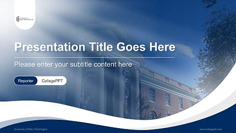 University of Mary Washington Lecture Sharing and Networking Event PPT Template