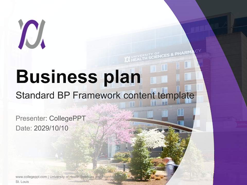 University of Health Sciences and Pharmacy in St. Louis Competition/Entrepreneurship Contest PPT Template4:3 ratio PPT effect preview image9