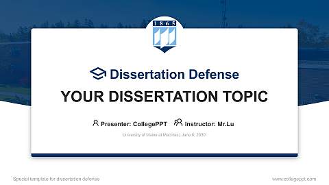 University of Maine at Machias Graduation Thesis Defense PPT Template