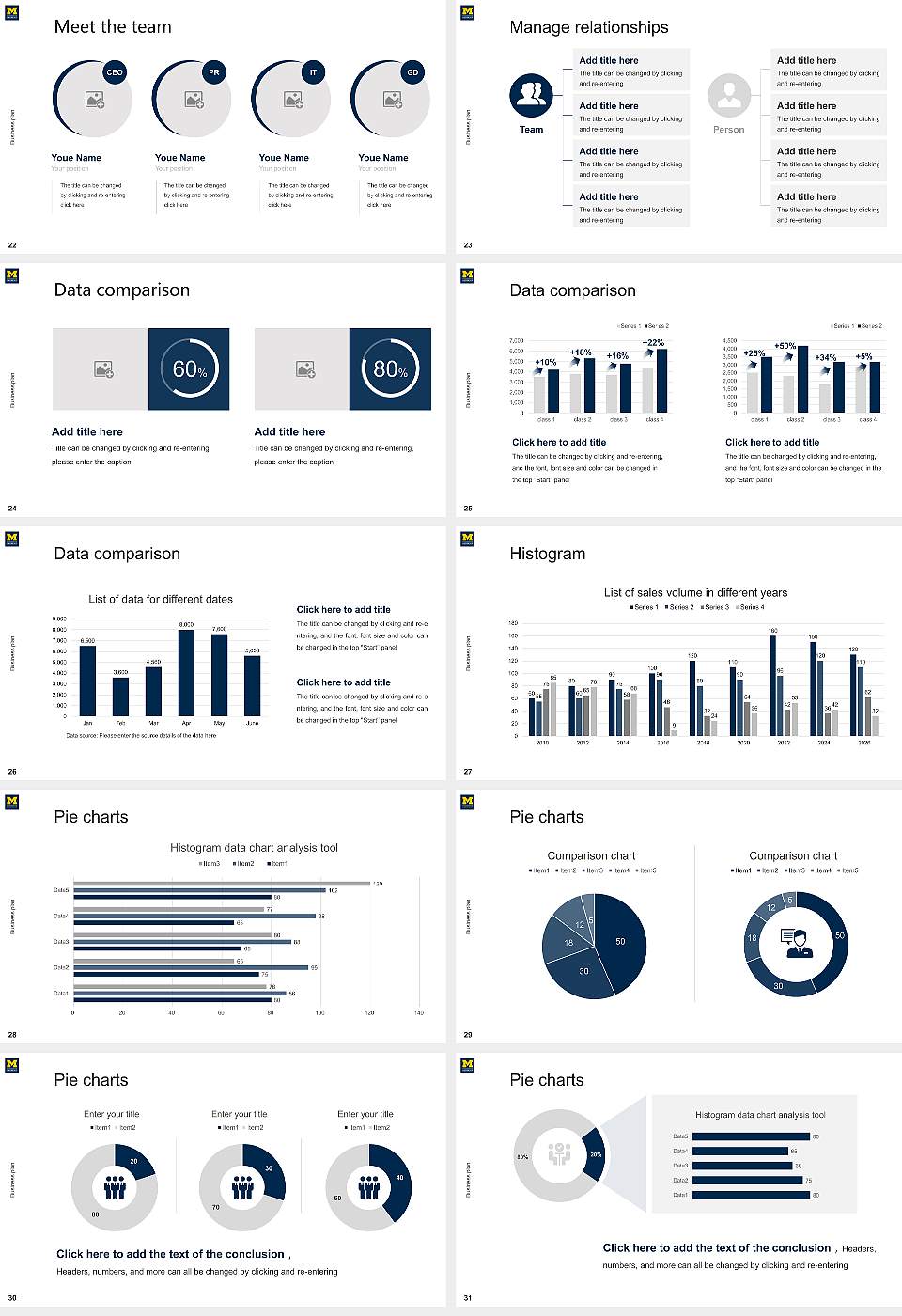 University of Michigan-Ann Arbor Competition/Entrepreneurship Contest PPT Template16:9 ratio PPT effect preview image4