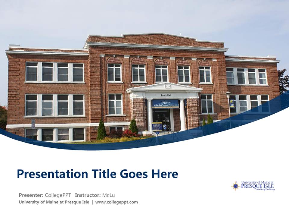 University of Maine at Presque Isle Course/Courseware Creation PPT Template4:3 ratio PPT effect preview image5