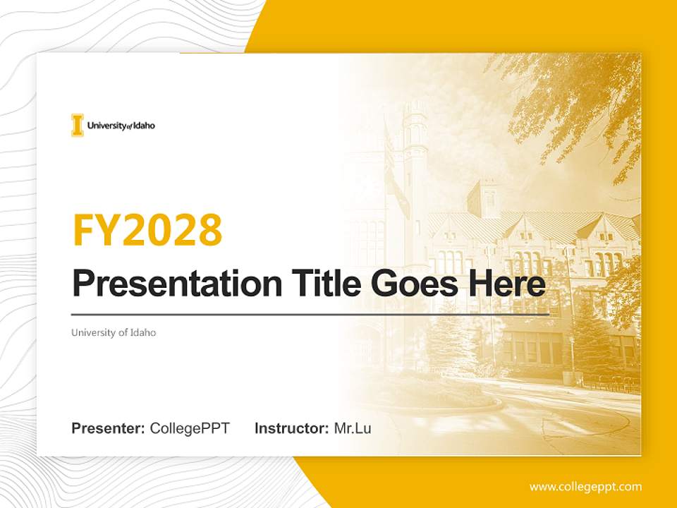 University of Idaho Academic Presentation/Research Findings Report PPT Template4:3 ratio PPT effect preview image5