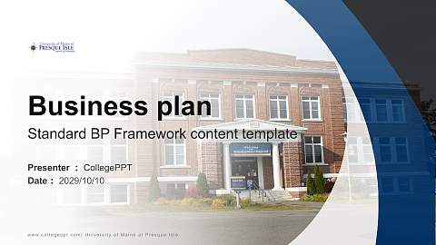 University of Maine at Presque Isle Competition/Entrepreneurship Contest PPT Template