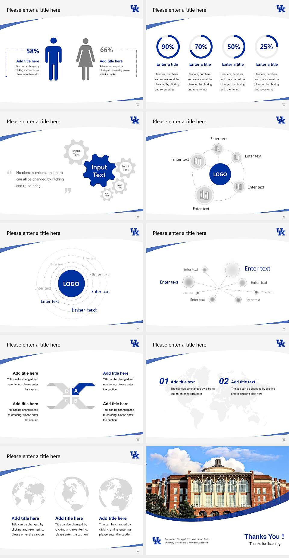 University of Kentucky Course/Courseware Creation PPT Template4:3 ratio PPT effect preview image4