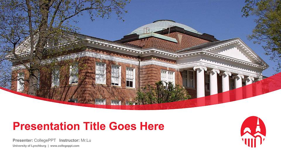 University of Lynchburg Course/Courseware Creation PPT Template16:9 ratio PPT effect preview image