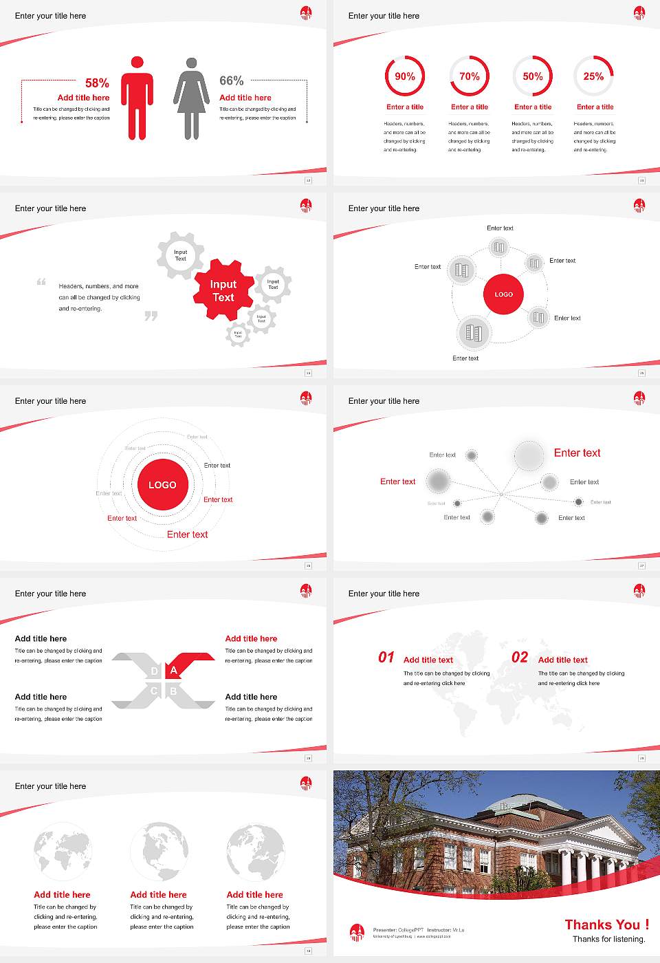 University of Lynchburg Course/Courseware Creation PPT Template16:9 ratio PPT effect preview image4