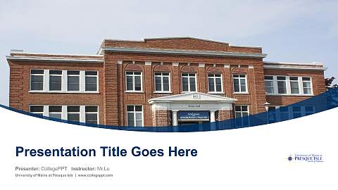University of Maine at Presque Isle Course/Courseware Creation PPT Template