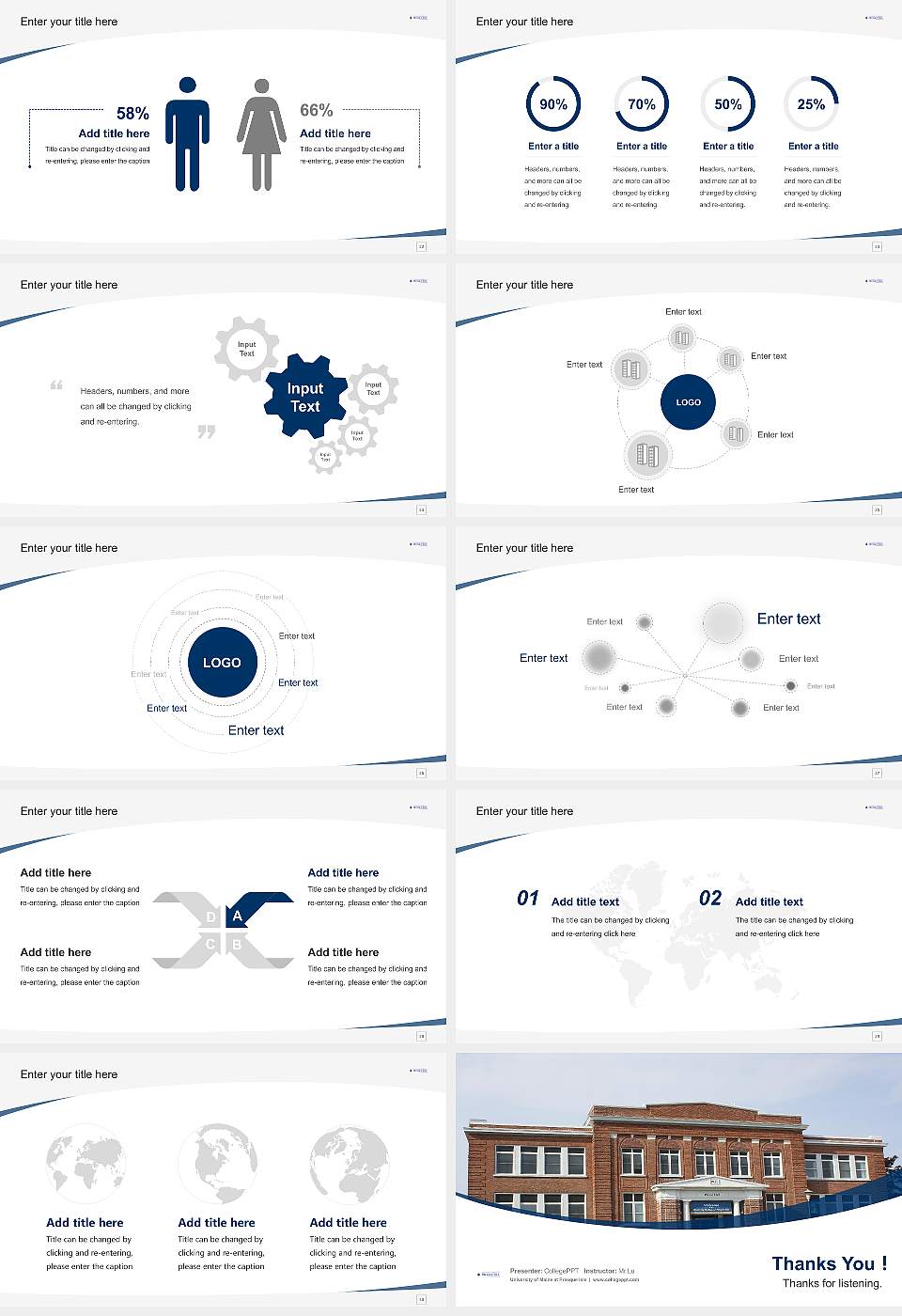 University of Maine at Presque Isle Course/Courseware Creation PPT Template16:9 ratio PPT effect preview image4