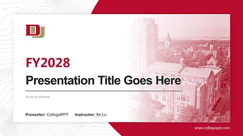 University of Denver Academic Presentation/Research Findings Report PPT Template