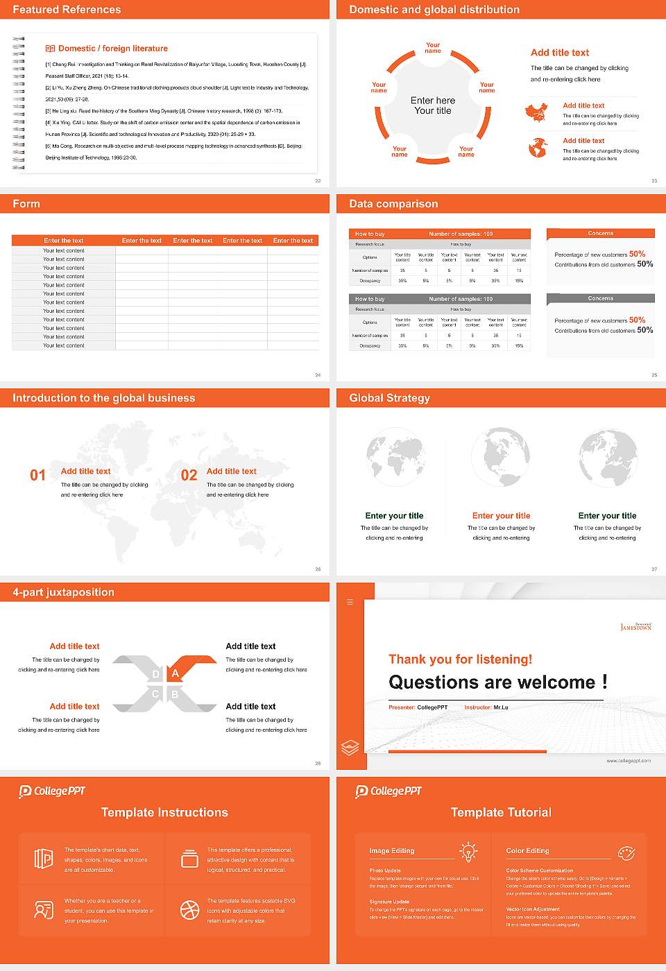 University of Jamestown Thesis Proposal/Graduation Defense PPT Template16:9 ratio PPT effect preview image4